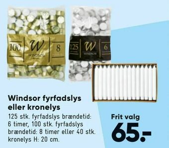 Bilka Windsor fyrfadslys eller kronelys tilbud