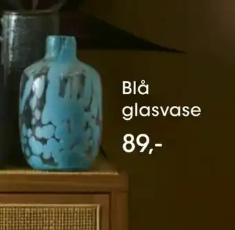 Blå glasvase