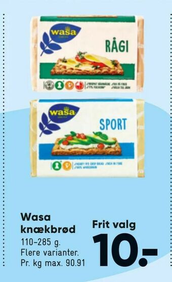 Bilka Wasa knækbrød tilbud