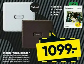 Bilka Instax WIDE printer tilbud