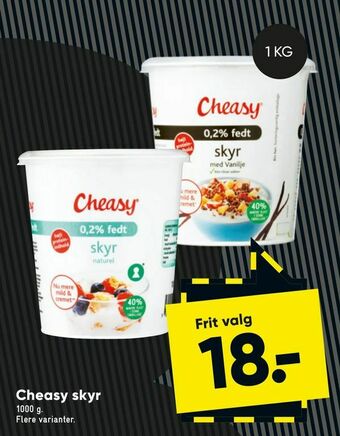 Bilka Cheasy skyr tilbud