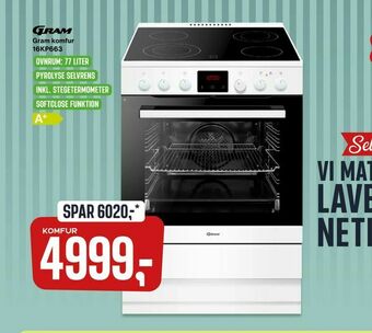 Skousen Gram komfur 16KP663 tilbud