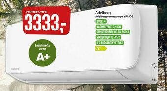 Skousen Adelberg varmepumpe VPA109 tilbud