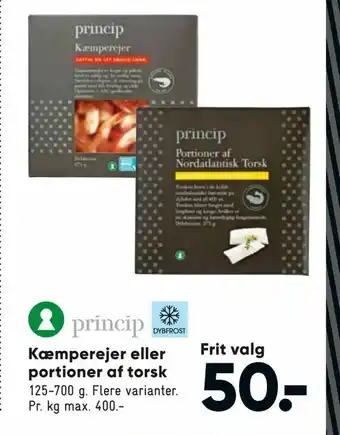 Bilka Kæmperejer eller portioner af torsk tilbud