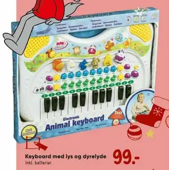 Bilka Keyboard med lys og dyrelyde tilbud