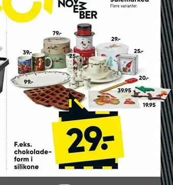 Bilka Chokolade form i silikone tilbud