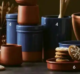 Terracotta krukke med låg H:16 cm eller krukke til køkken redskaber H:17 cm