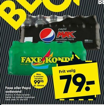 Bilka Faxe eller Pepsi sodavand tilbud
