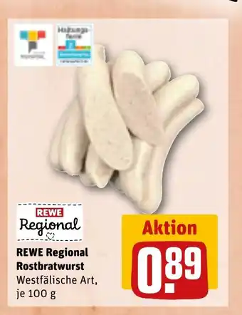 REWE REWE Regional Rostbratwurst tilbud