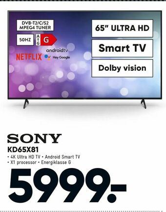 Bilka Sony Kd65x81 tilbud