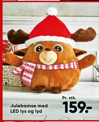 Bilka Julebamse med LED lys og lyd tilbud