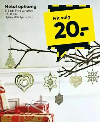 Bilka Metal ophæng tilbud