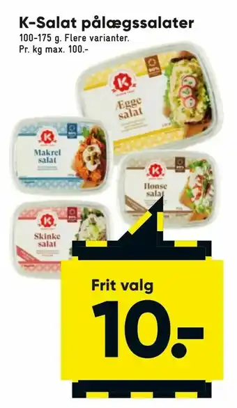 Bilka K-Salat pålægssalater tilbud