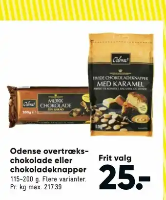Bilka Odense overtrækschokolade eller chokolade knapper tilbud