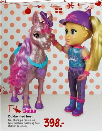 Bilka Dukke med hest tilbud
