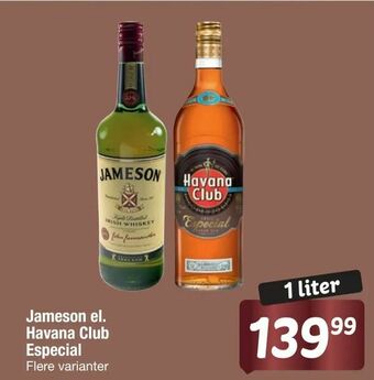 Jameson el. Havana Club Especial