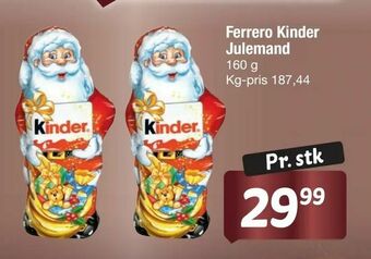 Fakta Tyskland Ferrero Kinder Julemand tilbud