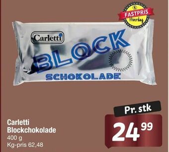 Fakta Tyskland Carletti Blockchokolade tilbud