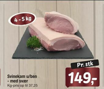 Fakta Tyskland Svinekam u/ben - med svær tilbud