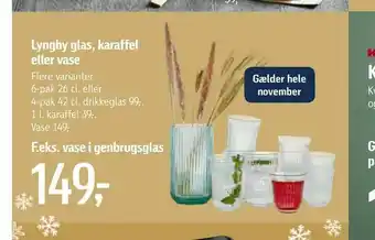 Føtex Vase i genbrugsglas tilbud