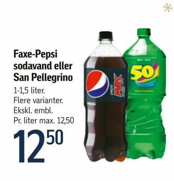 Føtex Faxe-Pepsi sodavand eller San Pellegrino tilbud