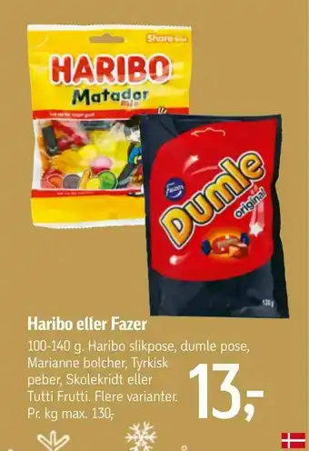 Føtex Haribo eller Fazer tilbud