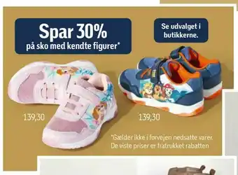 Føtex Sko med kendte figurer tilbud