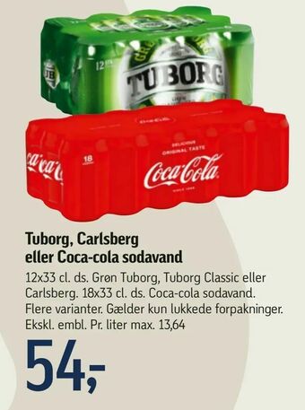 Føtex Tuborg, Carlsberg eller Coca-cola sodavand tilbud