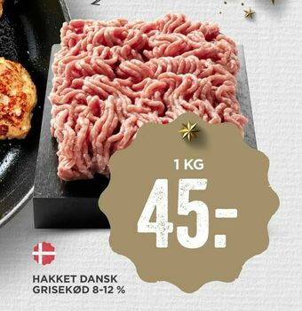 MENY Hakket dansk grisekød 8-12 % tilbud