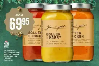 MENY Grand goût butterchicken, boller i karry eller boller i tomat tilbud