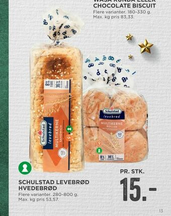 MENY Schulstad levebrød hvedebrød tilbud