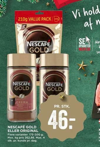 MENY Nescafé gold eller original tilbud