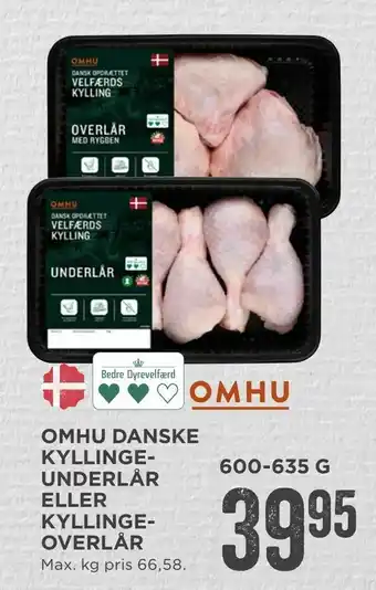 MENY Omhu danske kyllingeunderlår eller kyllingeoverlår tilbud