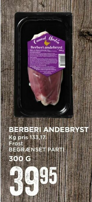 MENY Berberi andebryst tilbud