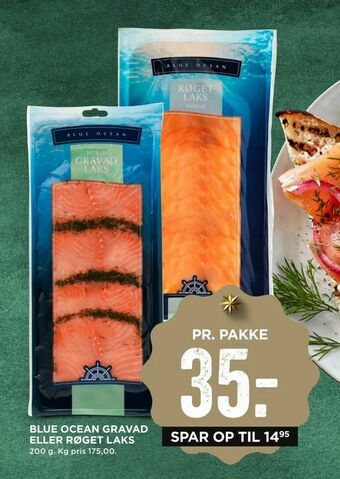 MENY Blue ocean gravad eller røget laks tilbud