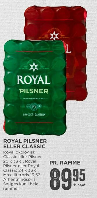 MENY Royal pilsner eller classic tilbud