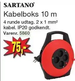 Harald Nyborg SARTANO Kabelboks 10 m tilbud