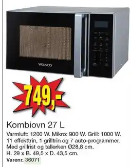 Harald Nyborg Wasco Kombiovn 27 L tilbud