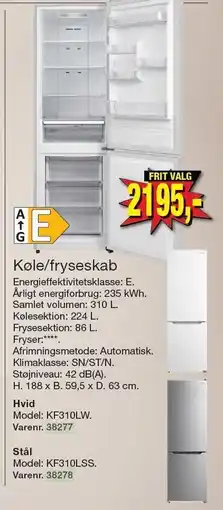 Harald Nyborg Wasco Køle/fryseskab tilbud