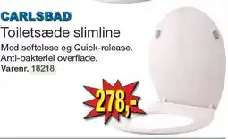 Harald Nyborg CARLSBAD Toiletsæde slimline tilbud