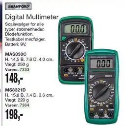 Harald Nyborg BRANFORD Digital Multimeter tilbud