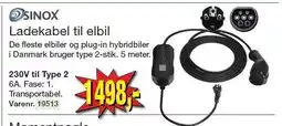 Harald Nyborg SINOX Ladekabel til elbil tilbud