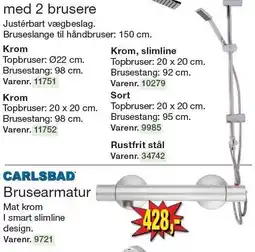 Harald Nyborg CARLSBAD Brusearmatur tilbud
