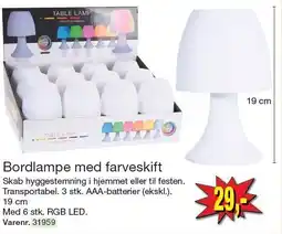 Harald Nyborg Bordlampe med farveskift tilbud