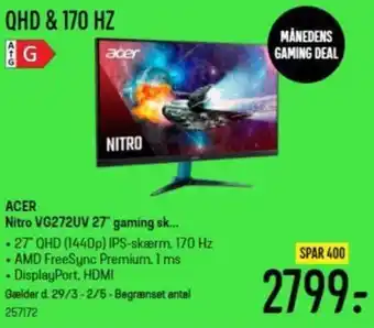 Acer Nitro VG272UV 27" Gaming Sk