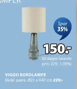 JYSK VIGGO BORDLAMPE tilbud