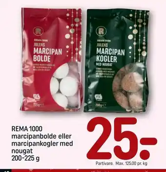 REMA 1000 REMA 1000 marcipanbolde eller marcipankogler med nougat tilbud