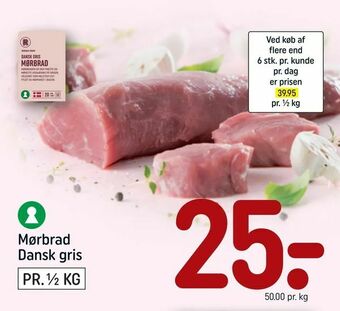 REMA 1000 Mørbrad Dansk gris tilbud
