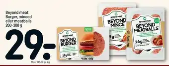 Beyond meat Burger, minced eller meatballs