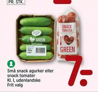 REMA 1000 Små snack agurker eller snack tomater tilbud